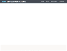 Tablet Screenshot of phpdeveloperszone.com